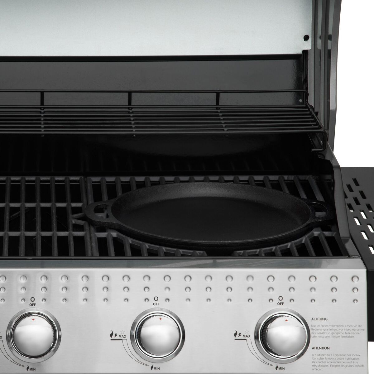 Støpejernspanne Multigrill, 30 cm