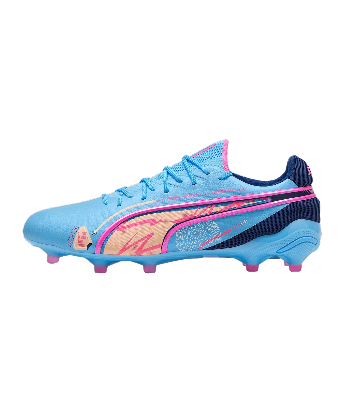 PUMA KING Ultimate FG/AG Volume Up Blau Rosa F01