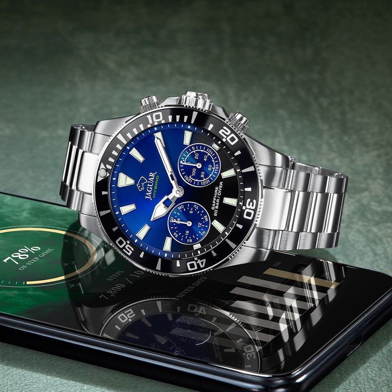 Jaguar - Executive Diver - Polshorloge - Zilver/Zwart/Blauw - Swiss Made M515