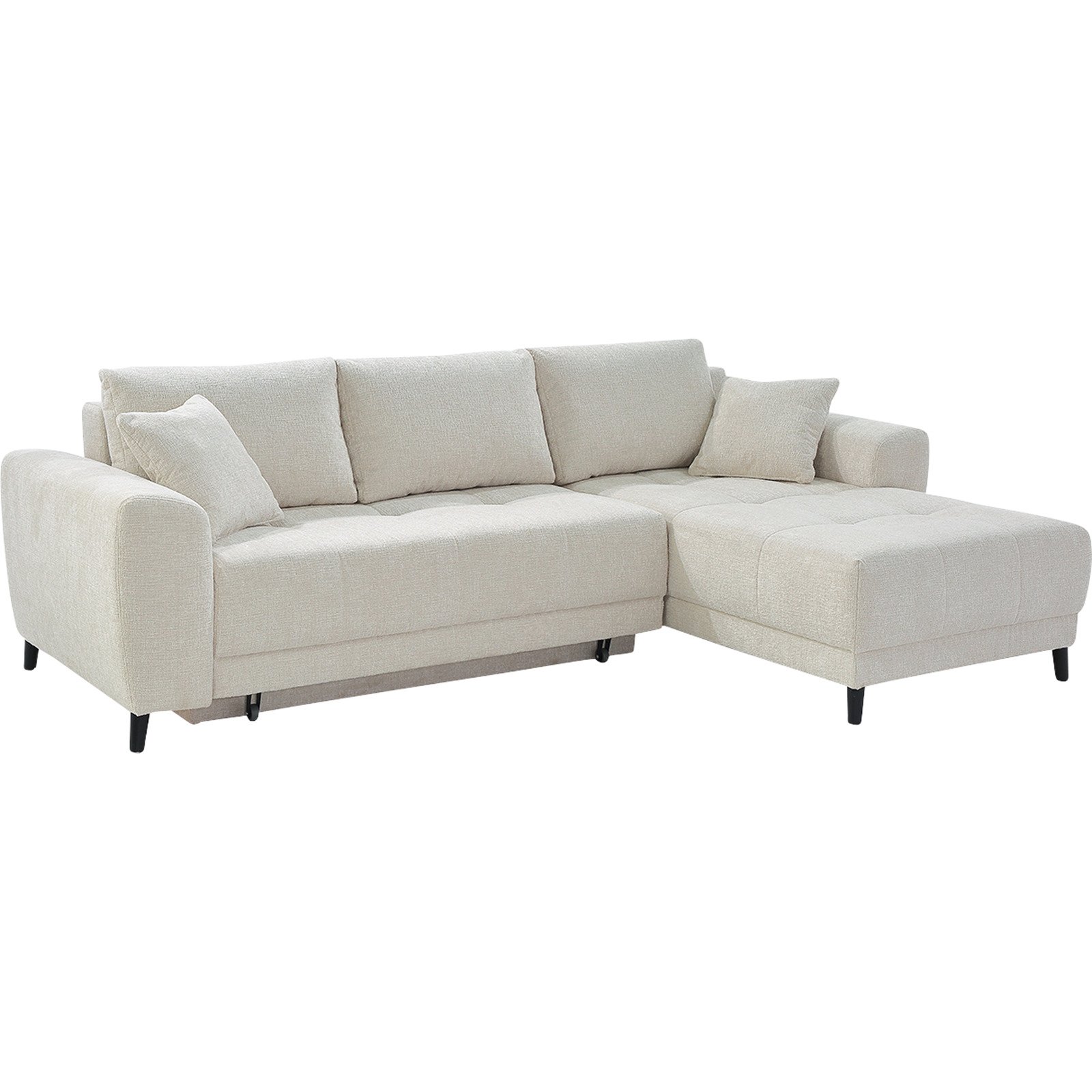 Ecksofa Bea Stoff Chenille beige