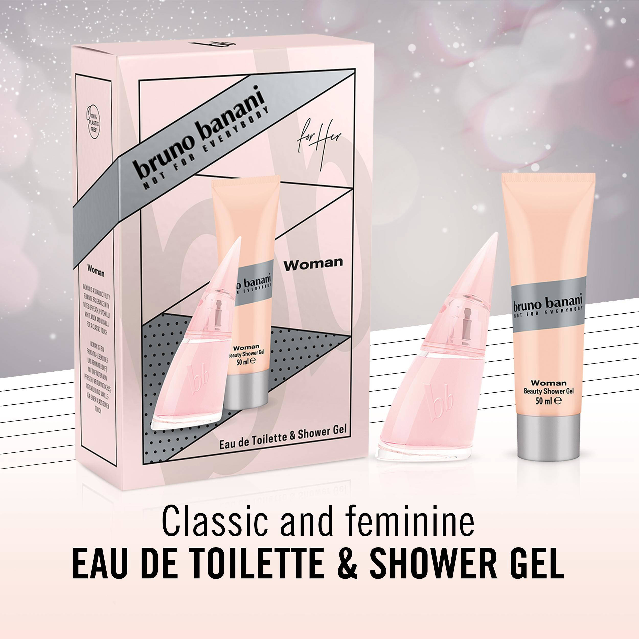 Bruno Banani WOMAN geschenkset eau de toilette 30 ml + douchegel 50 ml