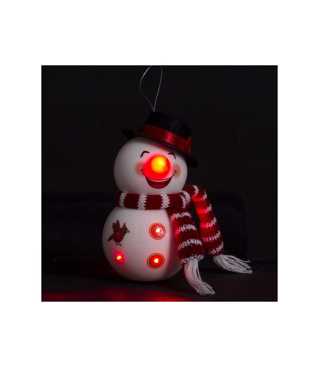 Sujet de Noël Bonhomme de Neige 14cm Blanc