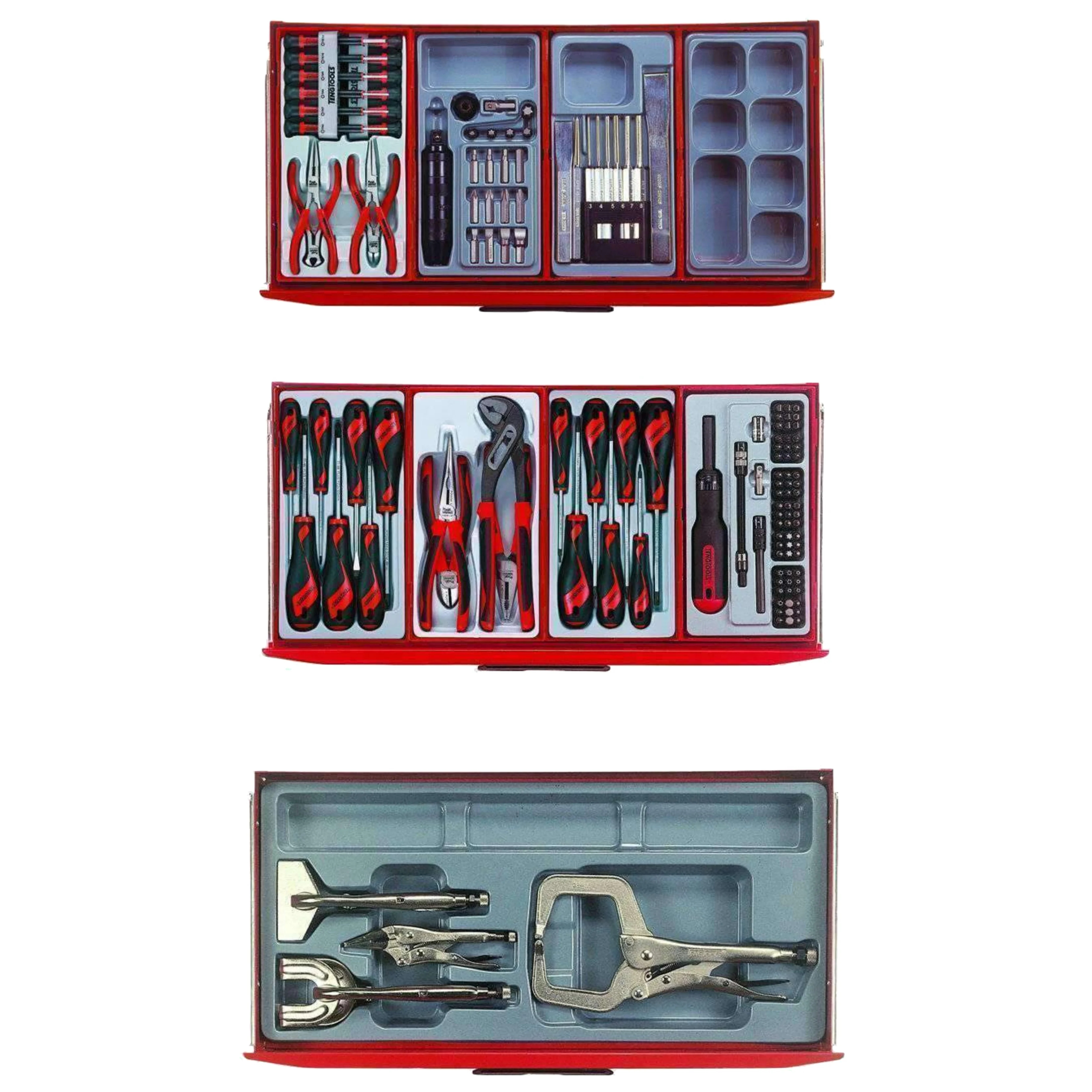 Conjunto de ferramentas manuais híbridas Mega Master de 715 peças da Teng Tools - TCMM715N