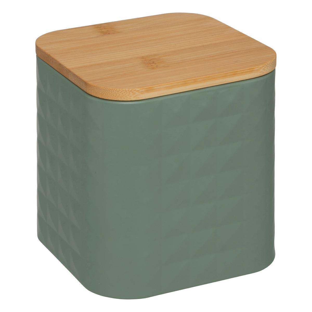 BOITE CARRE METAL BAMBOU SENSIA TAILLE S