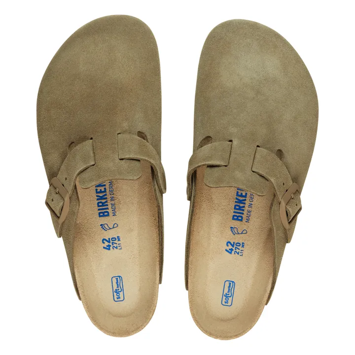 BIRKENSTOCK Mules Boston Chaussant Normal | Vert kaki clair