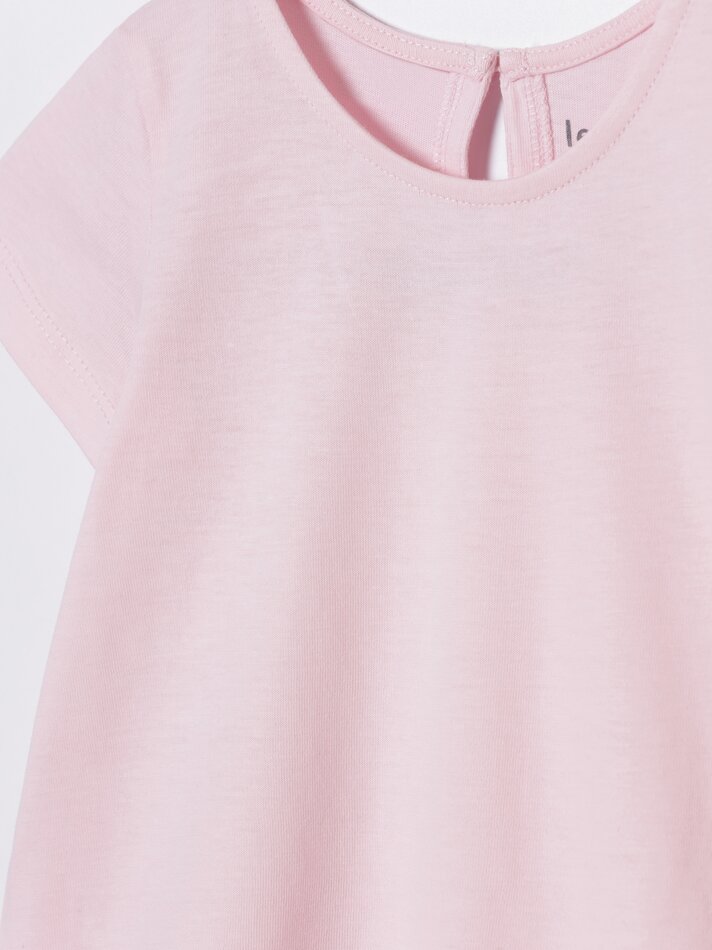 Pacote com 4 camisetas lisas de manga curta - Roxo Claro