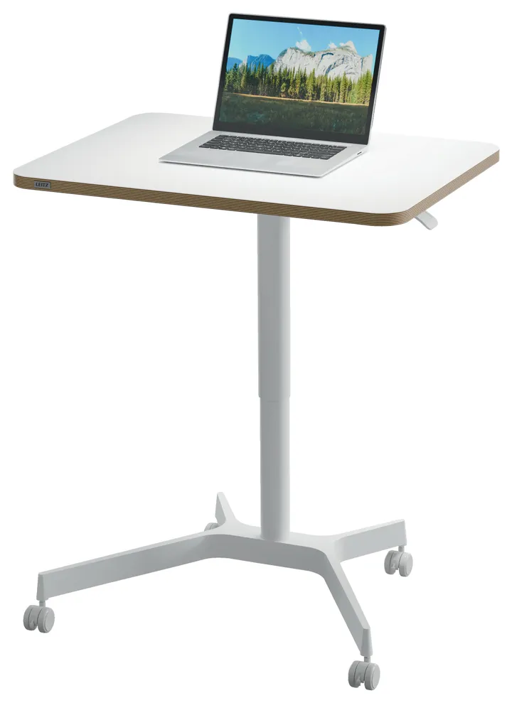 Leitz Ergo hæve-sænke skrivebord med hjul 60x80 cm hvid
