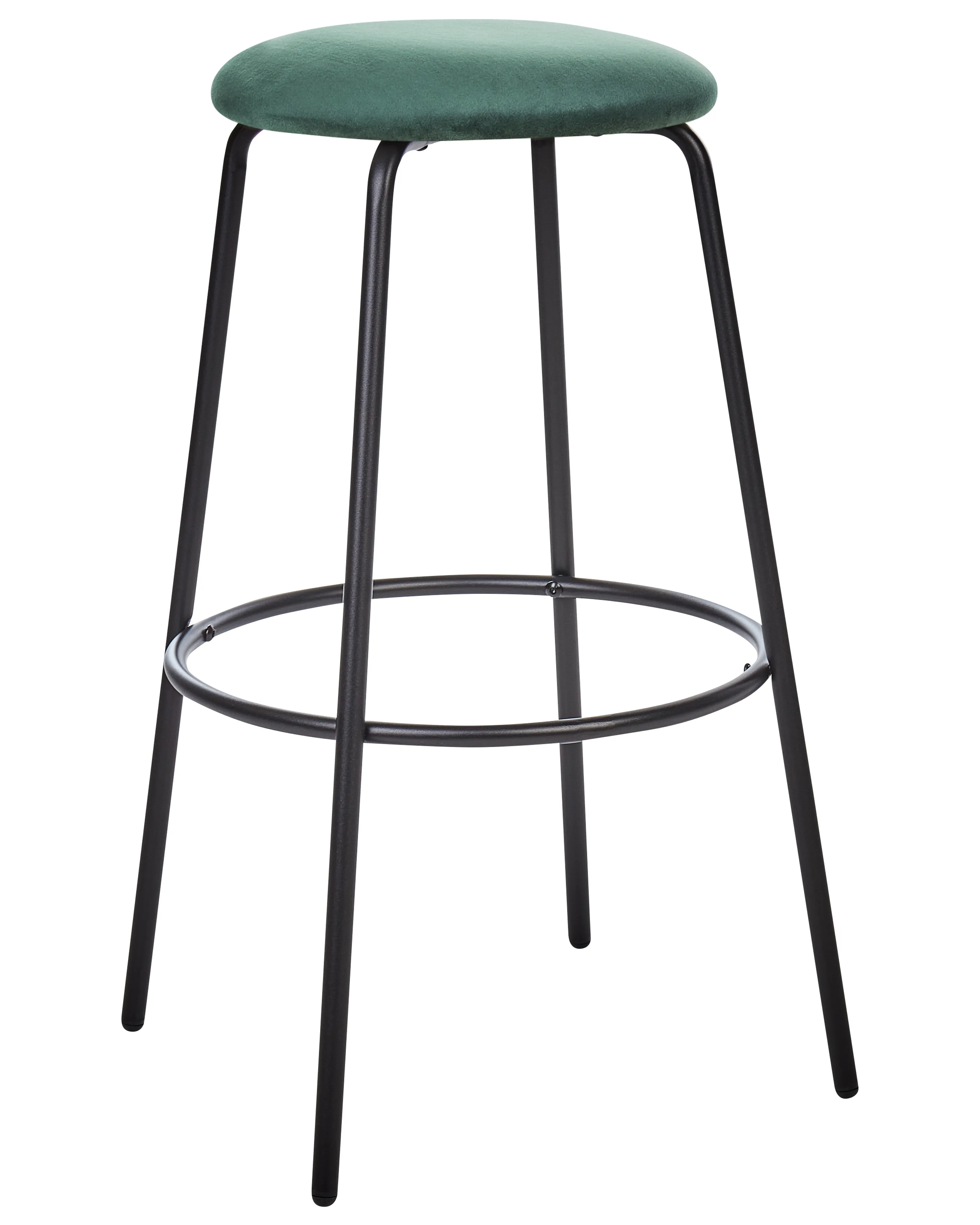 Set van 2 barstoelen MORTON Fluweel Smaragdgroen