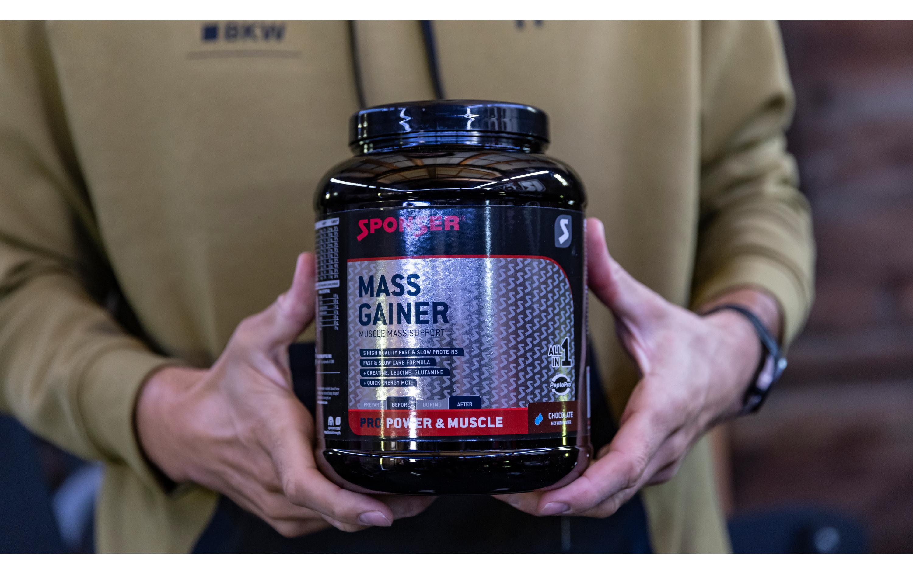 Pulver Mass Gainer Schokolade 1200 gKohlenhydrat-Proteinmischung, Dose mit 1200 g