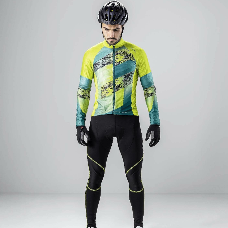 Löffler Shalerock groen heren lange mouwen wielrenshirt