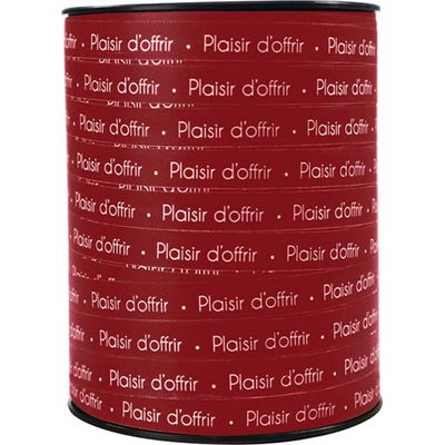 Maildor - Bolduc - ruban d'emballage 10 mm x 250 m - plaisir d'offrir rouge