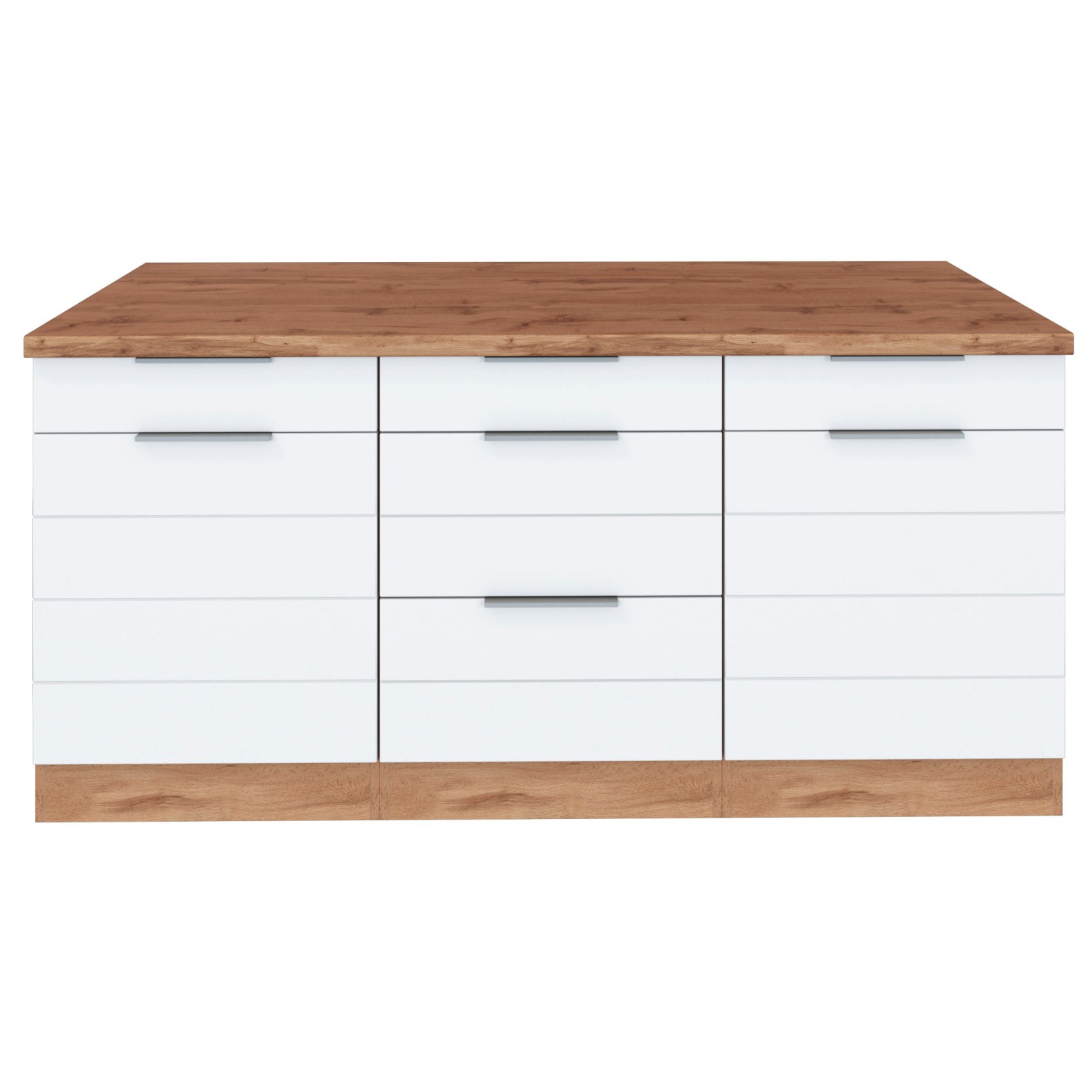 Unterschrank FLORENZ - Wotaneiche-weiß matt - 180 cm