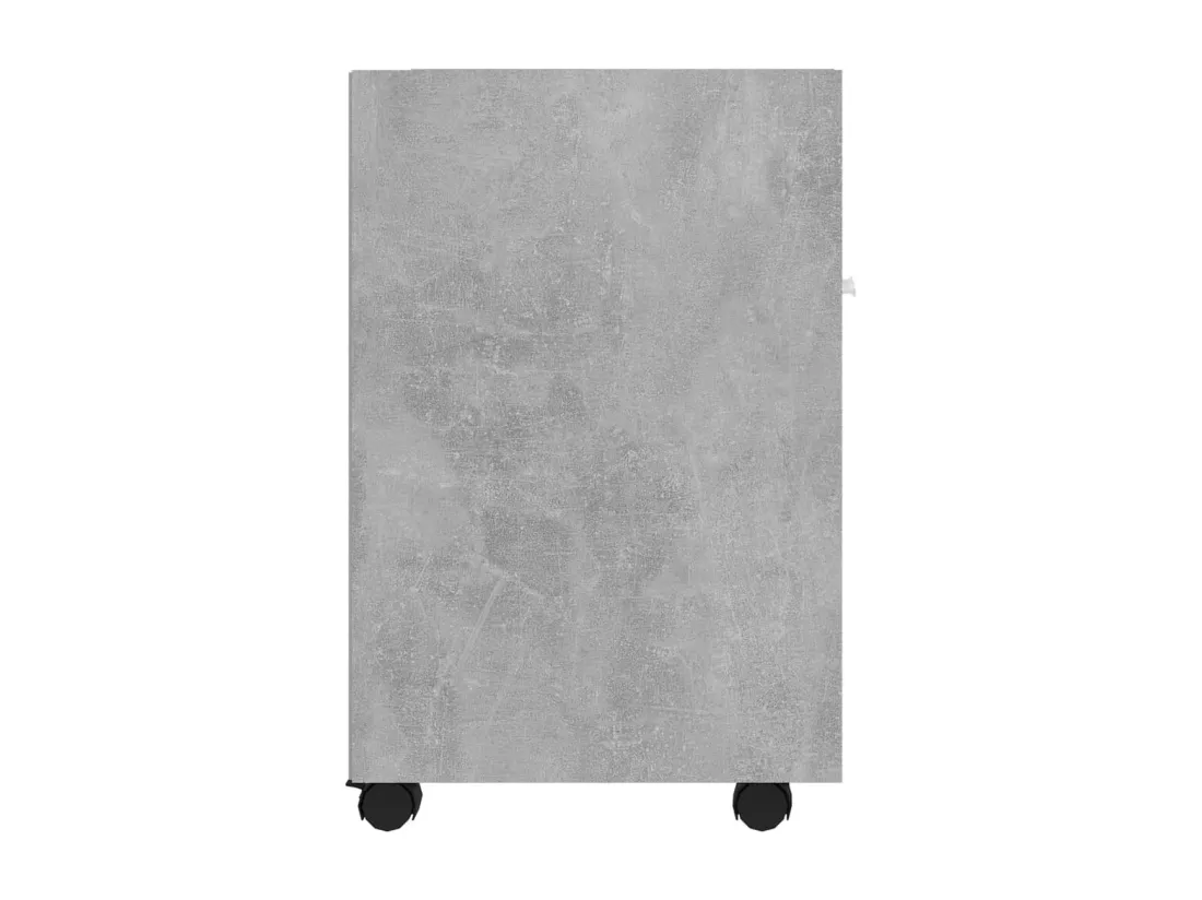 Armoire latérale et roues Gris béton 33x38x60cm Bois ingénierie