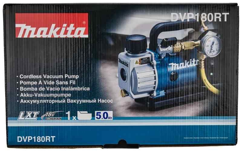 Makita DVP180RT 18V Vacuümpomp (1x 5.0 Ah) en  lader, in aluminium koffer