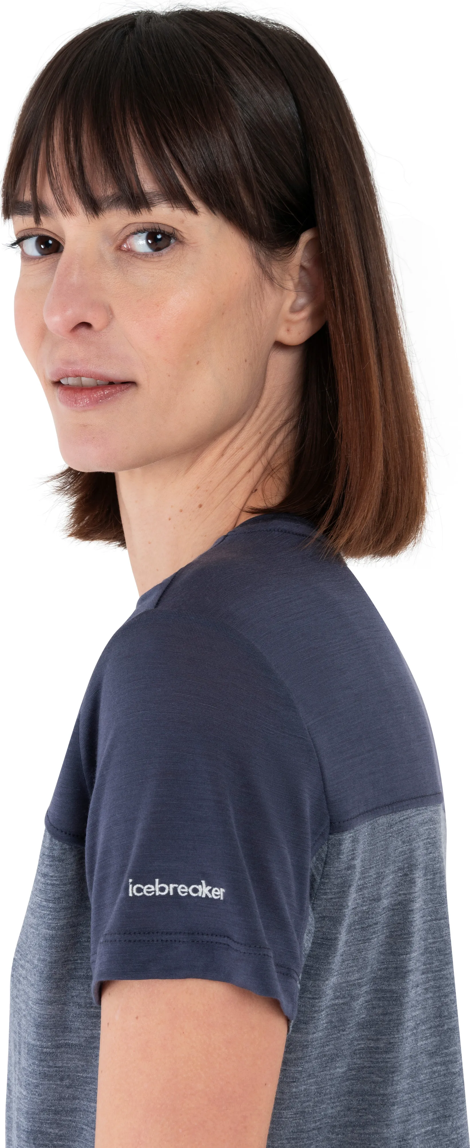 Icebreaker Women Merino 125 Cool-Lite™ Sphere Iii Ss Tee Colour Block Graphite Hthr/Graphite/Cb