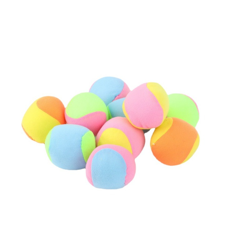 (10er Set) Kinder Stoff Bälle Weiche Klett Spiel Wurfbälle - Bunt