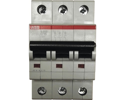 ABB S203-C16 16A Stroomonderbreker C 3-polig