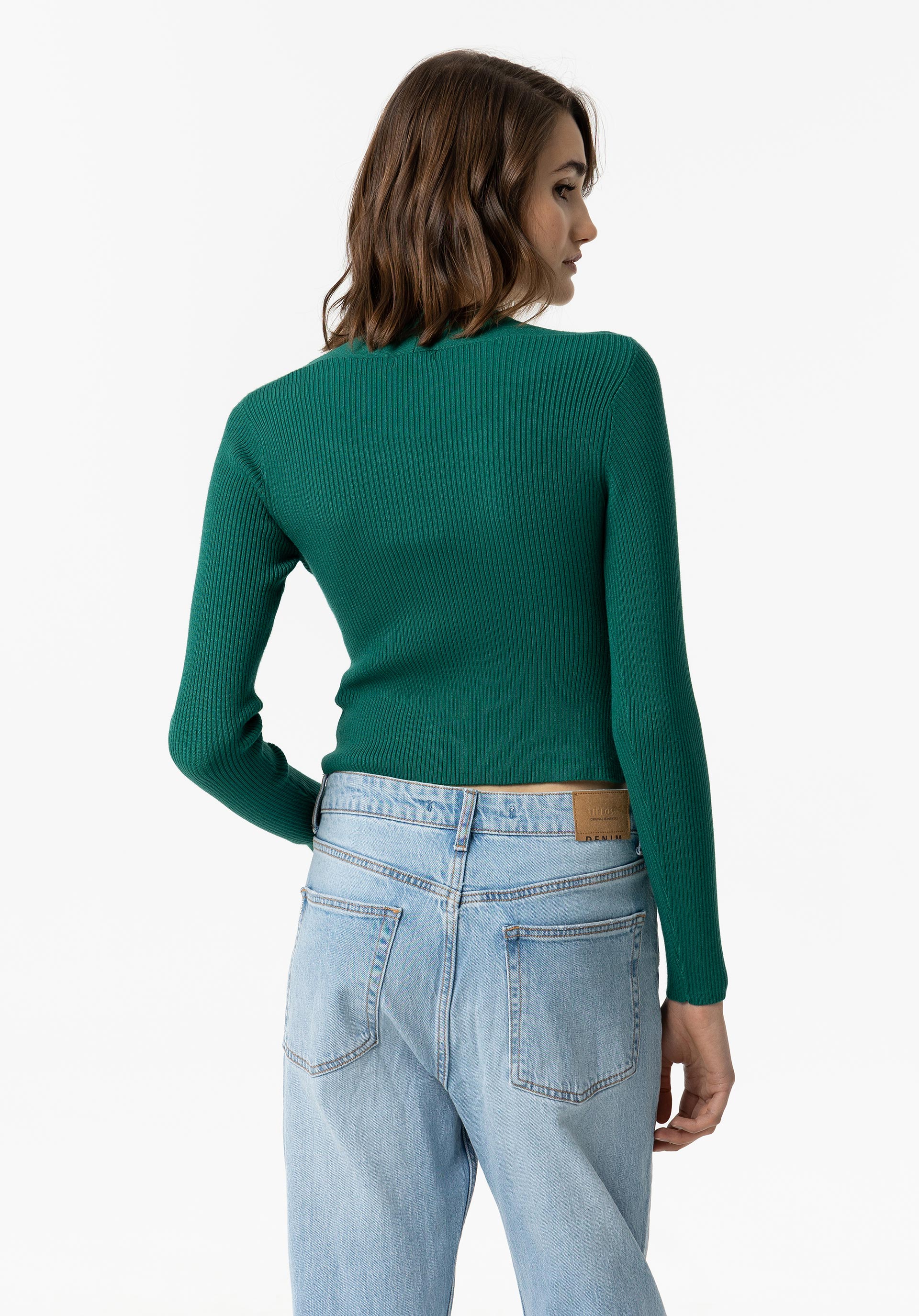 Camisola de Malha Canelada