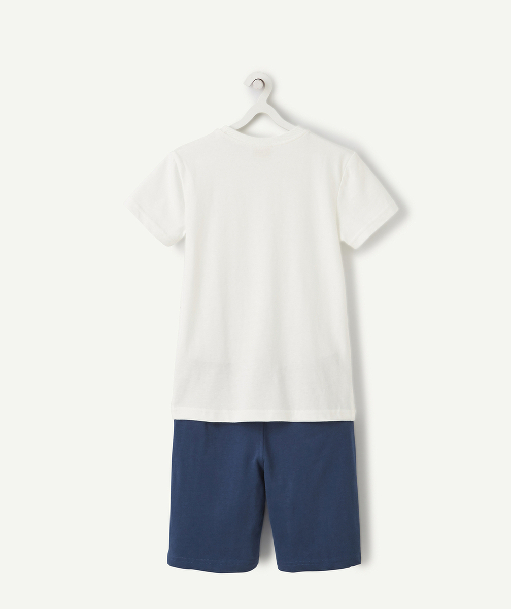 PYJAMA GARÇON EN FIBRES RECYCLÉES MOTIFS CROCODILE ET FEUILLES