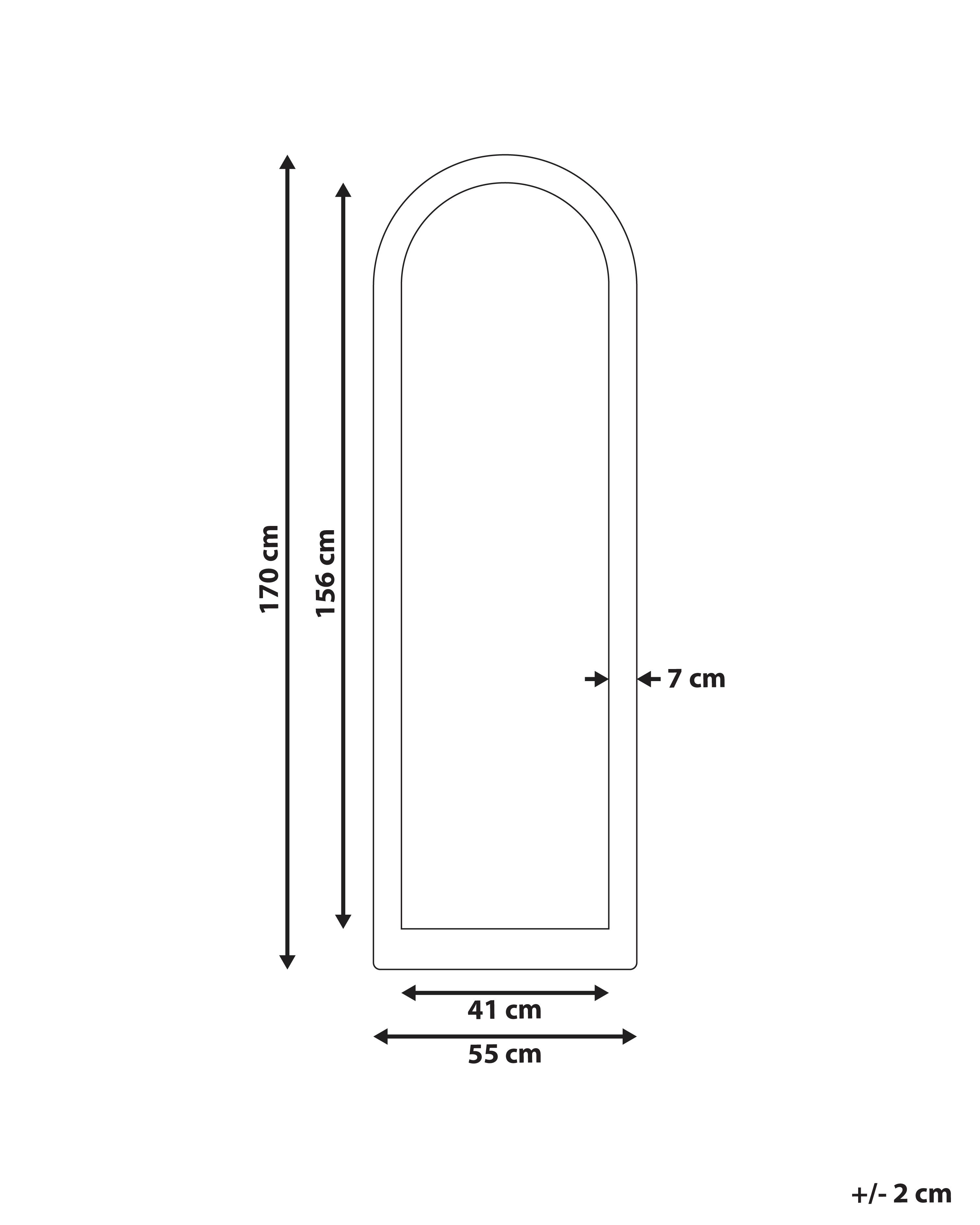 Wandspiegel COIGNY 55 cm 170 cm Dennenhout Lichtbruin