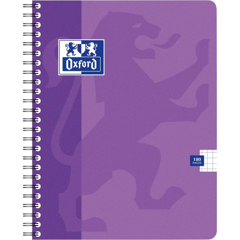 Cahier spirale Oxford Office 17 x 22 cm - petits carreaux - 180 pages