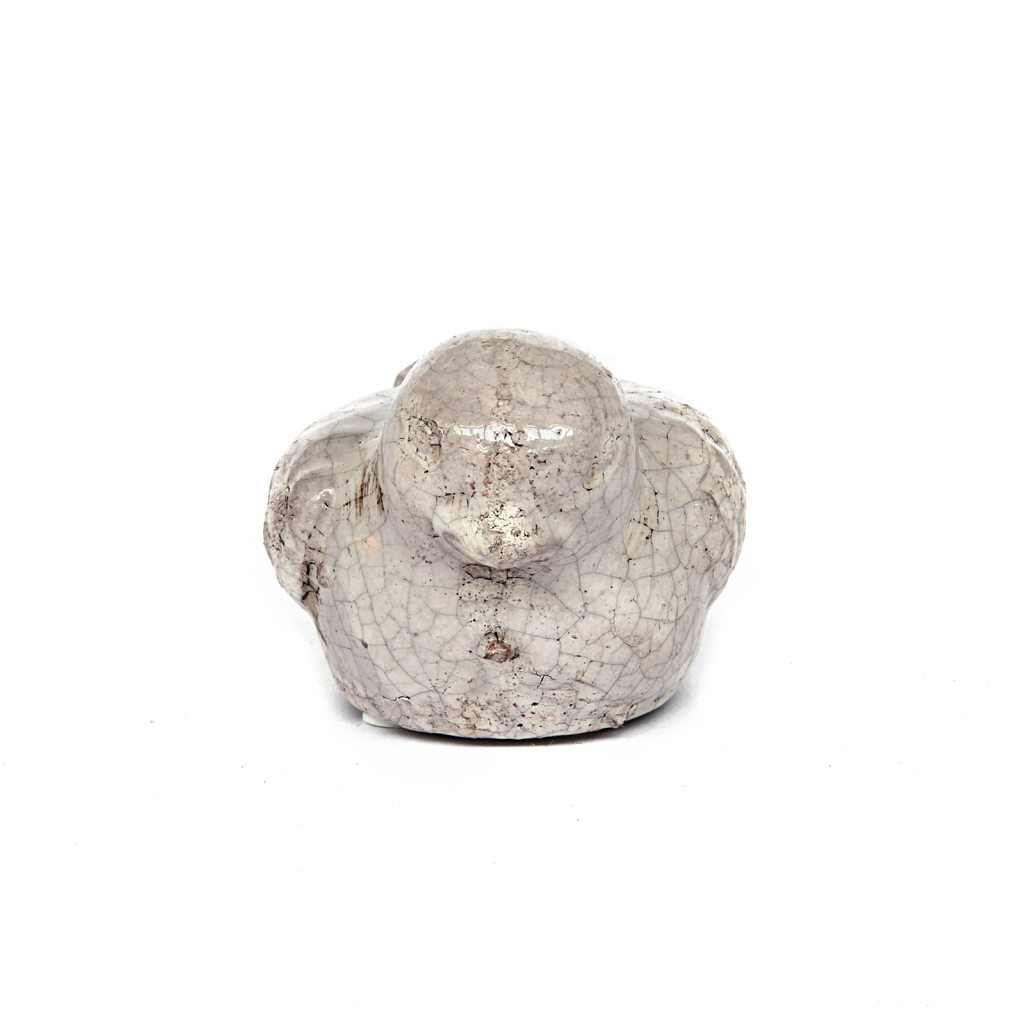 Keramik Vogel weiß, B 14,5 cm, L 8 cm, H 7 cm von fischer's lagerhaus