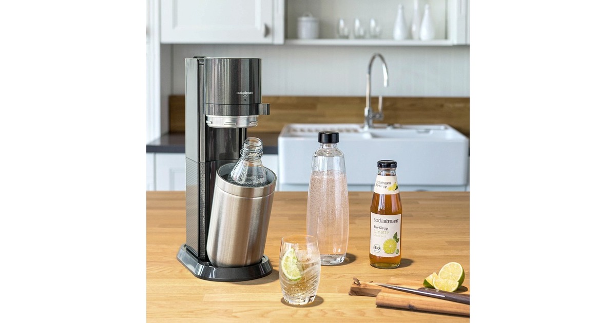 SodaStreamDuo Titan Voordeelpakket bruiswatertoestel  (Donkergrijs/roestvrij staal)