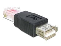 Delock - USB-adapter - RJ-45 (hann) til USB (hunn) - svart
