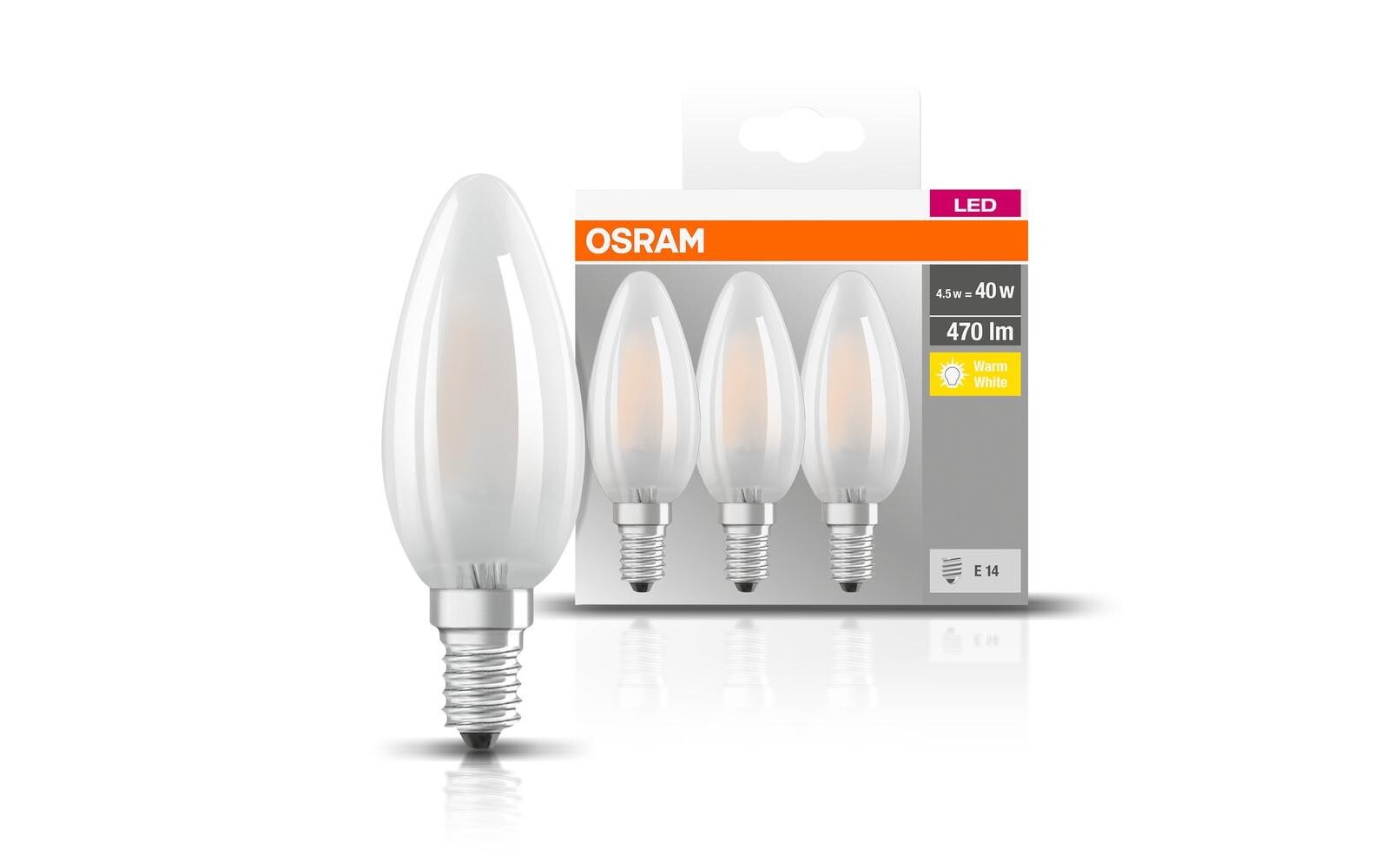 Lampe Base Retro, 4W, E14 Warmweiss, 3er BoxLED-Leuchtmittel