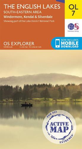 The English Lakes South-Eastern Area: Windermere, Kendal & Silverdale - OS Explorer Active OL 7 (Sheet map, folded)