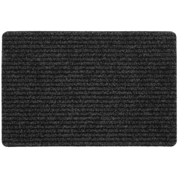 Deurmat 40x60cm rib antraciet