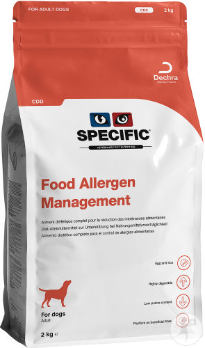 Specific CDD Food Allergen Management Chiens Adultes Intolérances Alimentaires 2kg