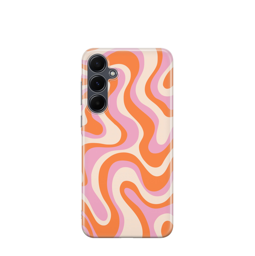 Samsung Galaxy A55 Gummi Hülle Sunset Swirl 1 - Rosa