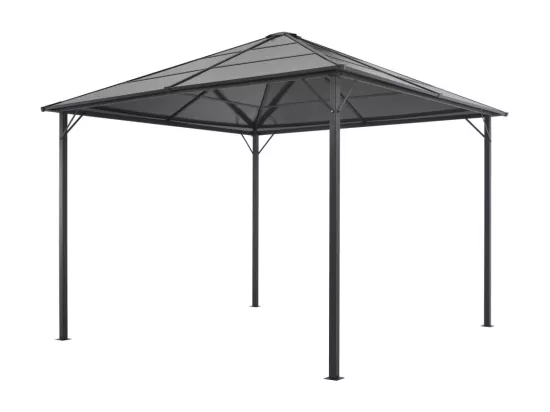Tonnelle avec toit Aluminium 3x3 m Anthracite