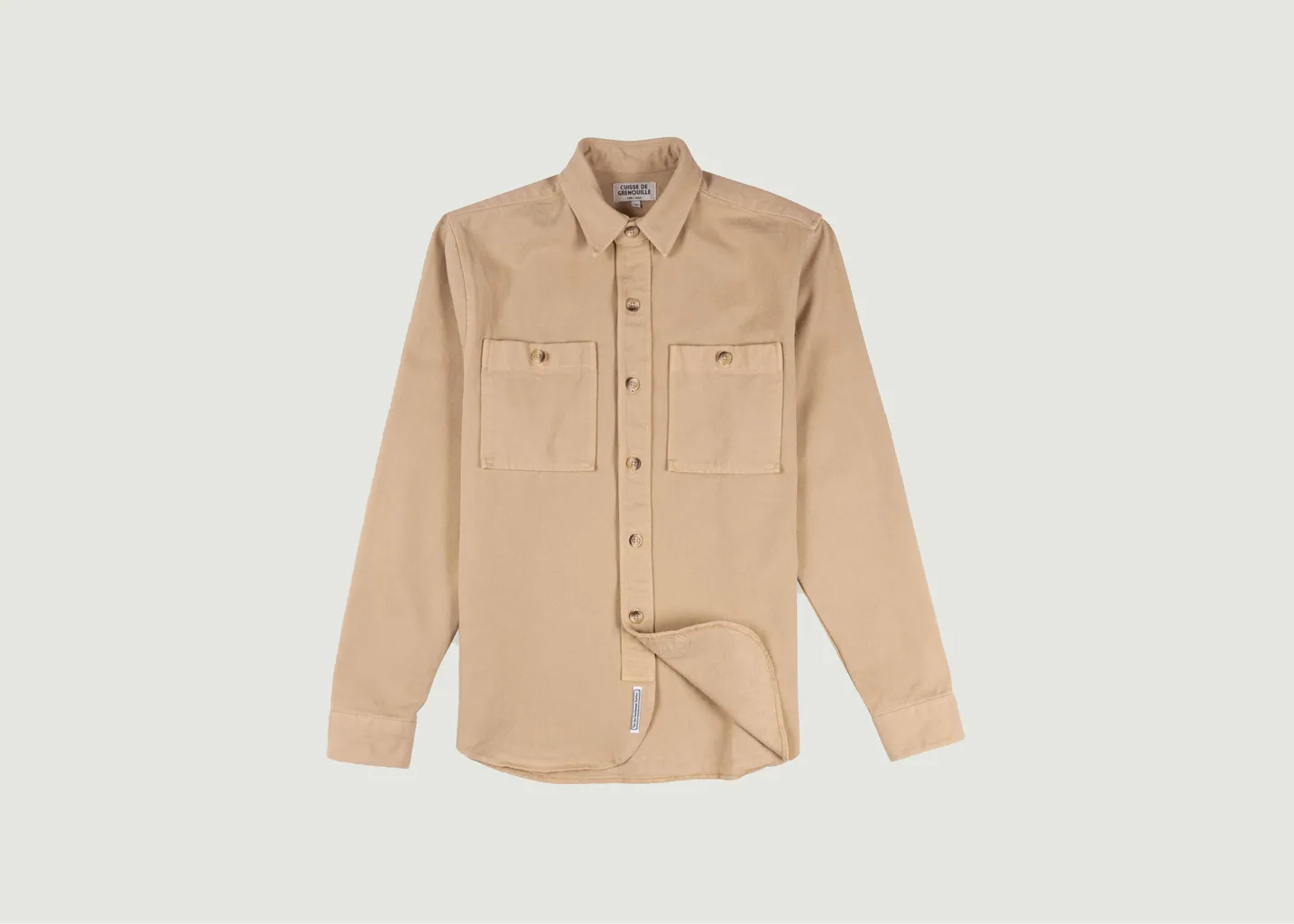 Surchemise En Twill Cuisse de Grenouille