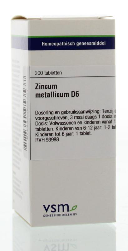 VSM Zincum metallicum d6 200tab