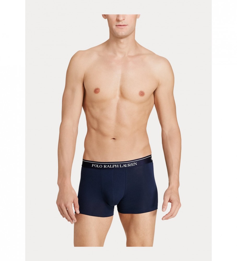 Conjunto de 3 cuecas boxer Ralph Lauren 714835885004 azul marinho