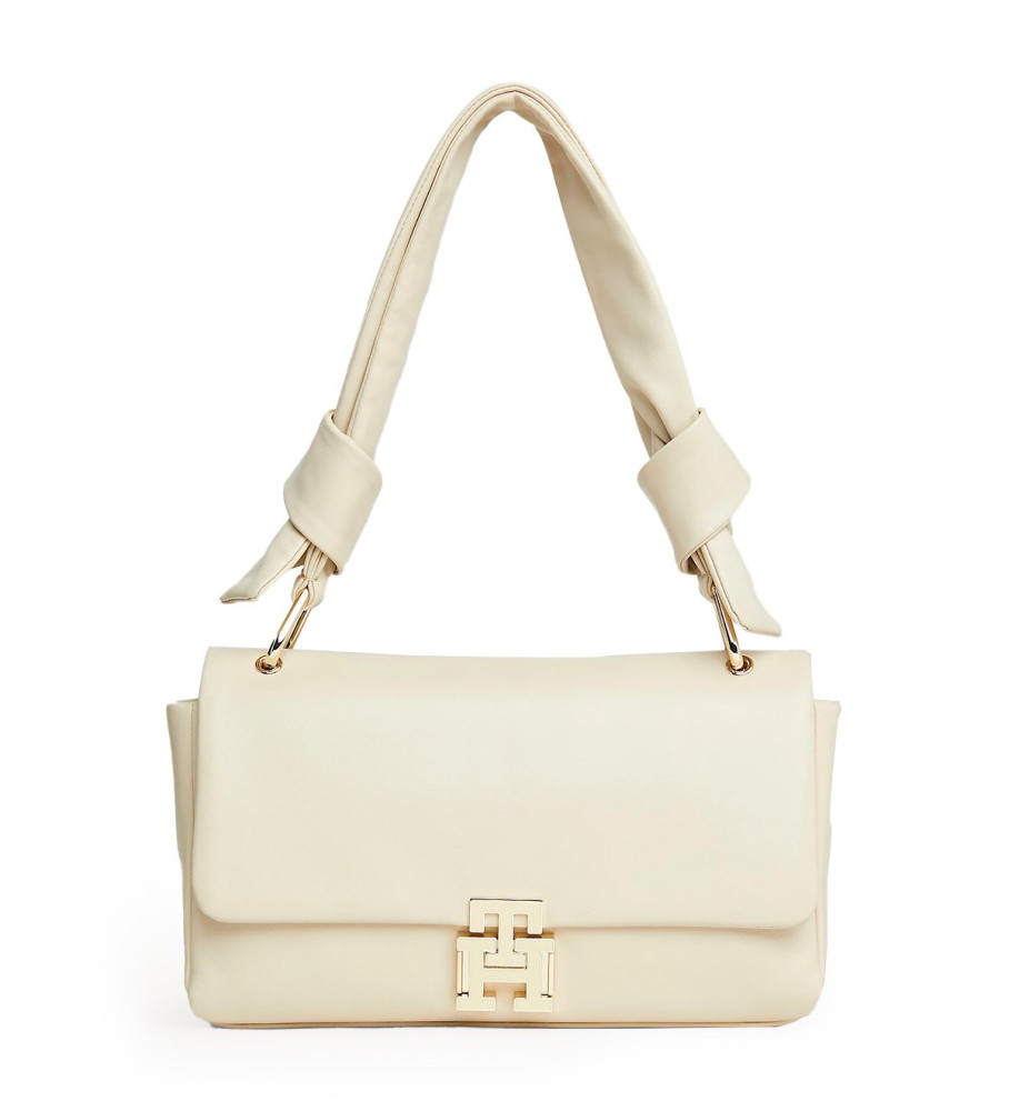 Bolsa Hobo Tommy Hilfiger em Couro Bege
