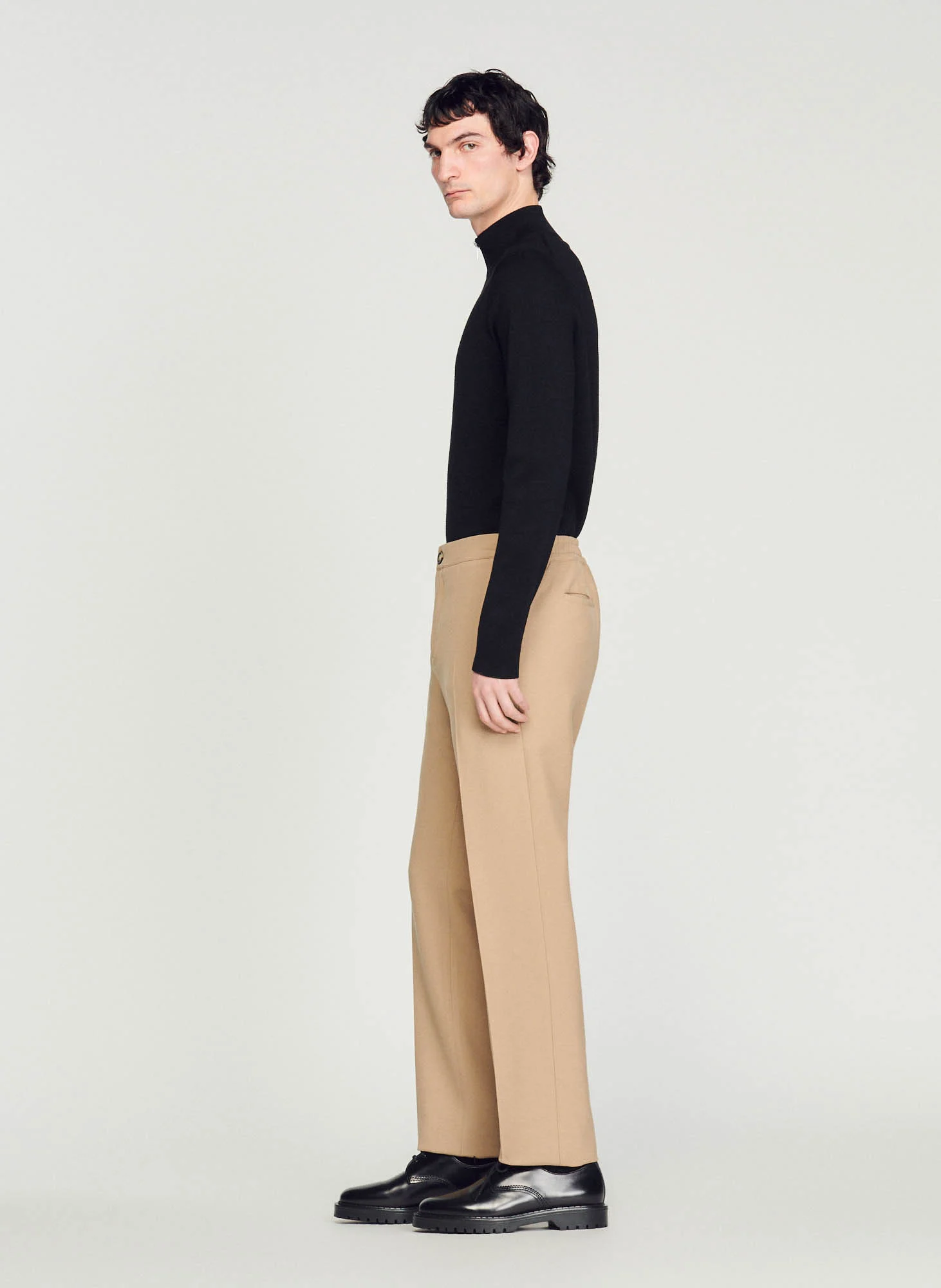 Pantalon droit| Beige