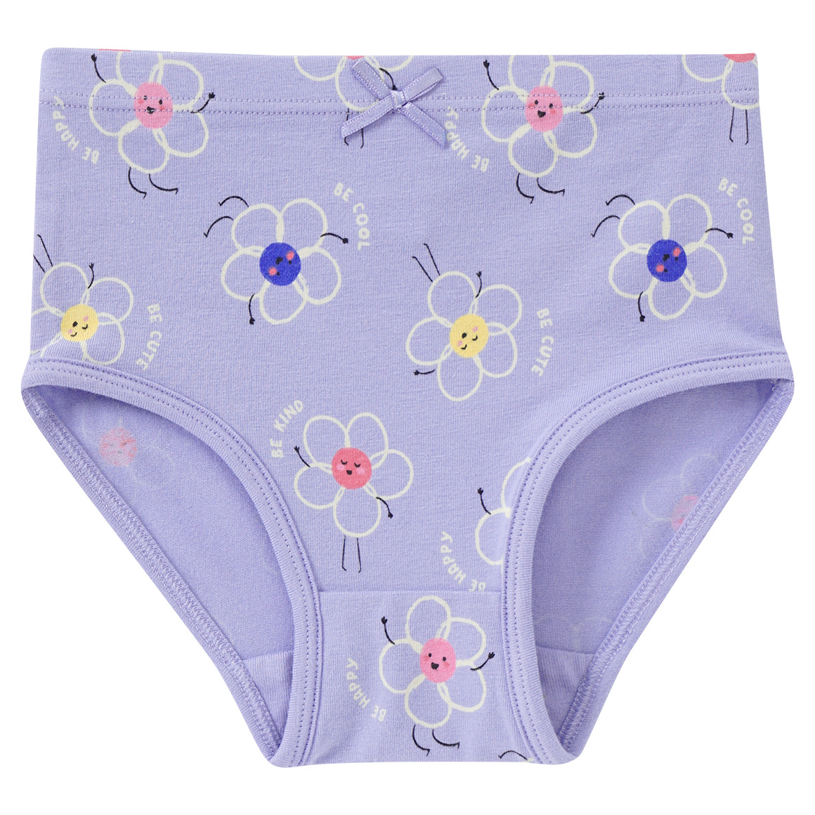 Topomini 3 Baby Slips mit Blümchen-Print helllila / creme