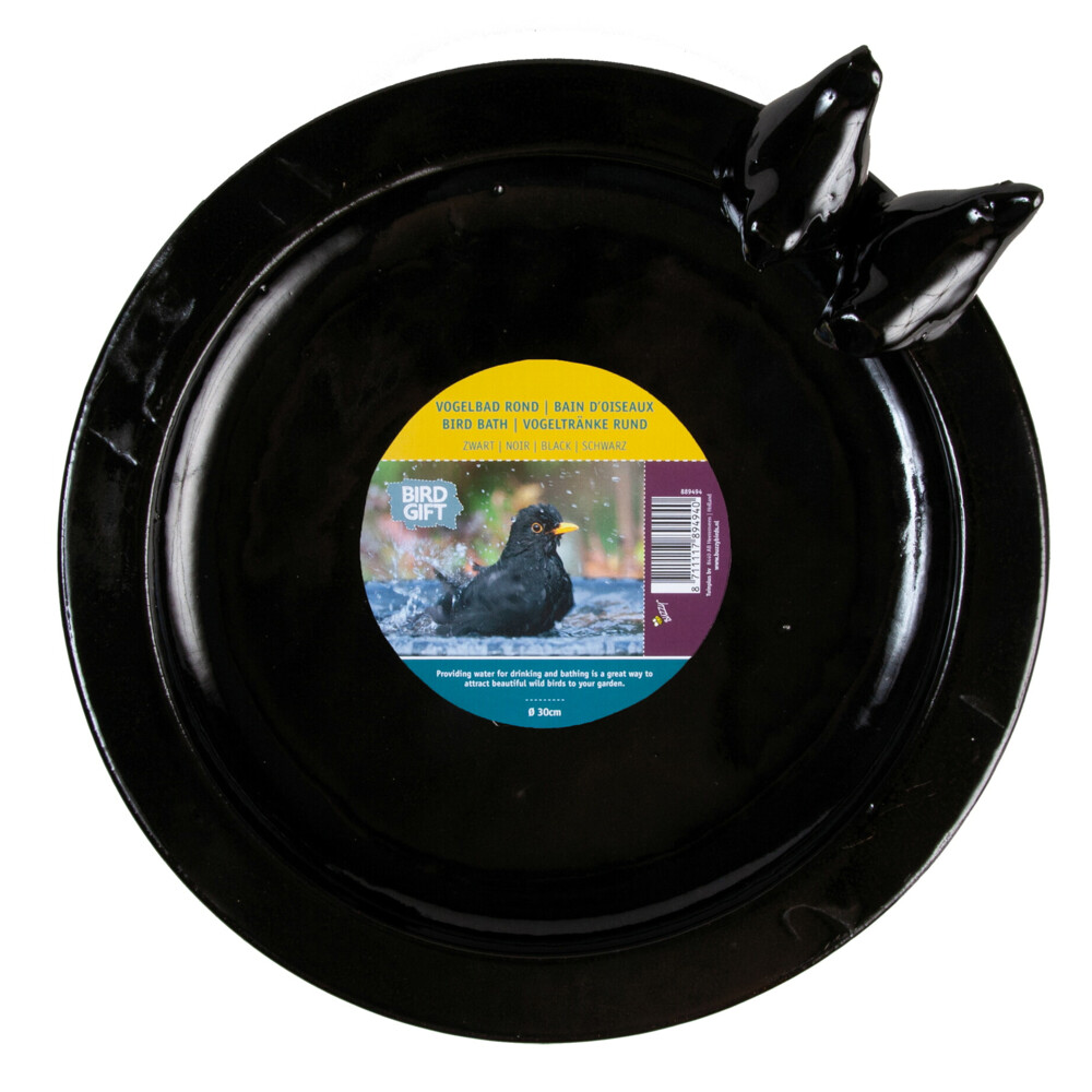 Bûten Vogelbad Rond Zwart