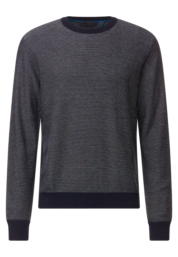 Pullover in Birdseye-Optik - nightshadow blue