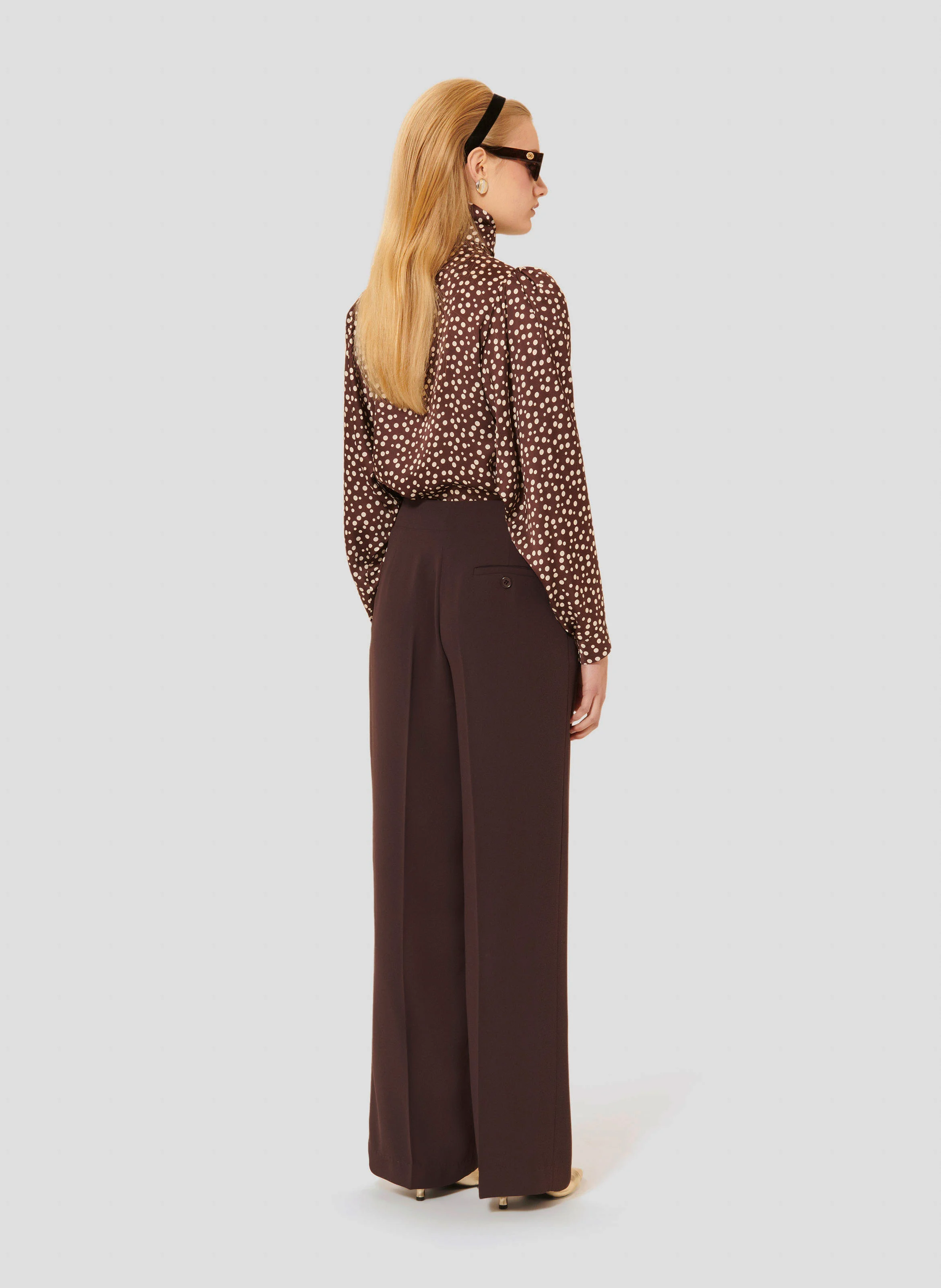 PARIGI - Pantalon large | Marron