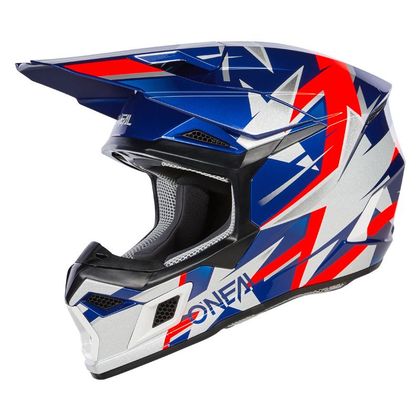 Casque cross O'Neal 3SRS - RIDE V24 2024 - Bleu / Blanc
