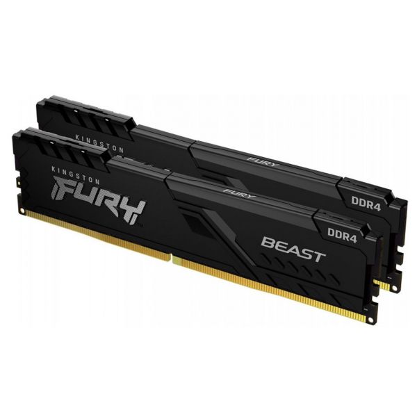 Memória RAM Kingston 16GB Fury Beast 2x8GB DDR4 3200MHz CL16 - KF432C16BBK2/16