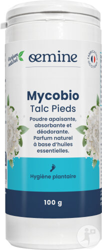 Oemine Mycobio Talc Poudre De Toilette Aux Essences Biologiques Flacon 100g