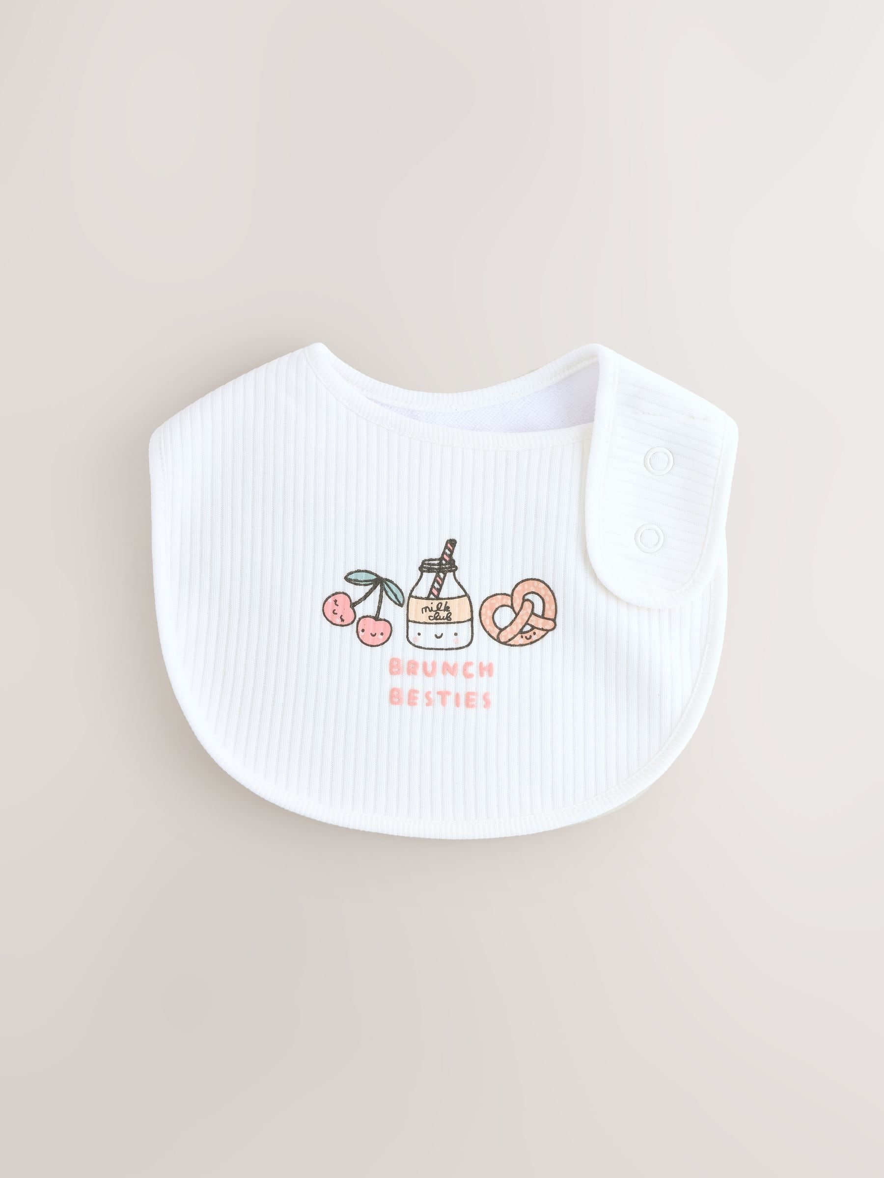 Berry Pink Food Character - Verpakking met 3 babyslabbetjes