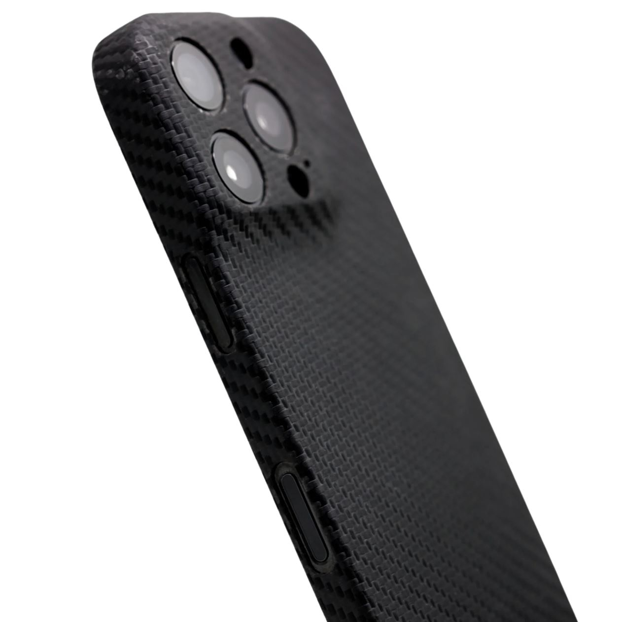 iPhone 15 MagSafe Aramid Hardcase Hülle im Carbon Look (CS-2280) - Schwarz