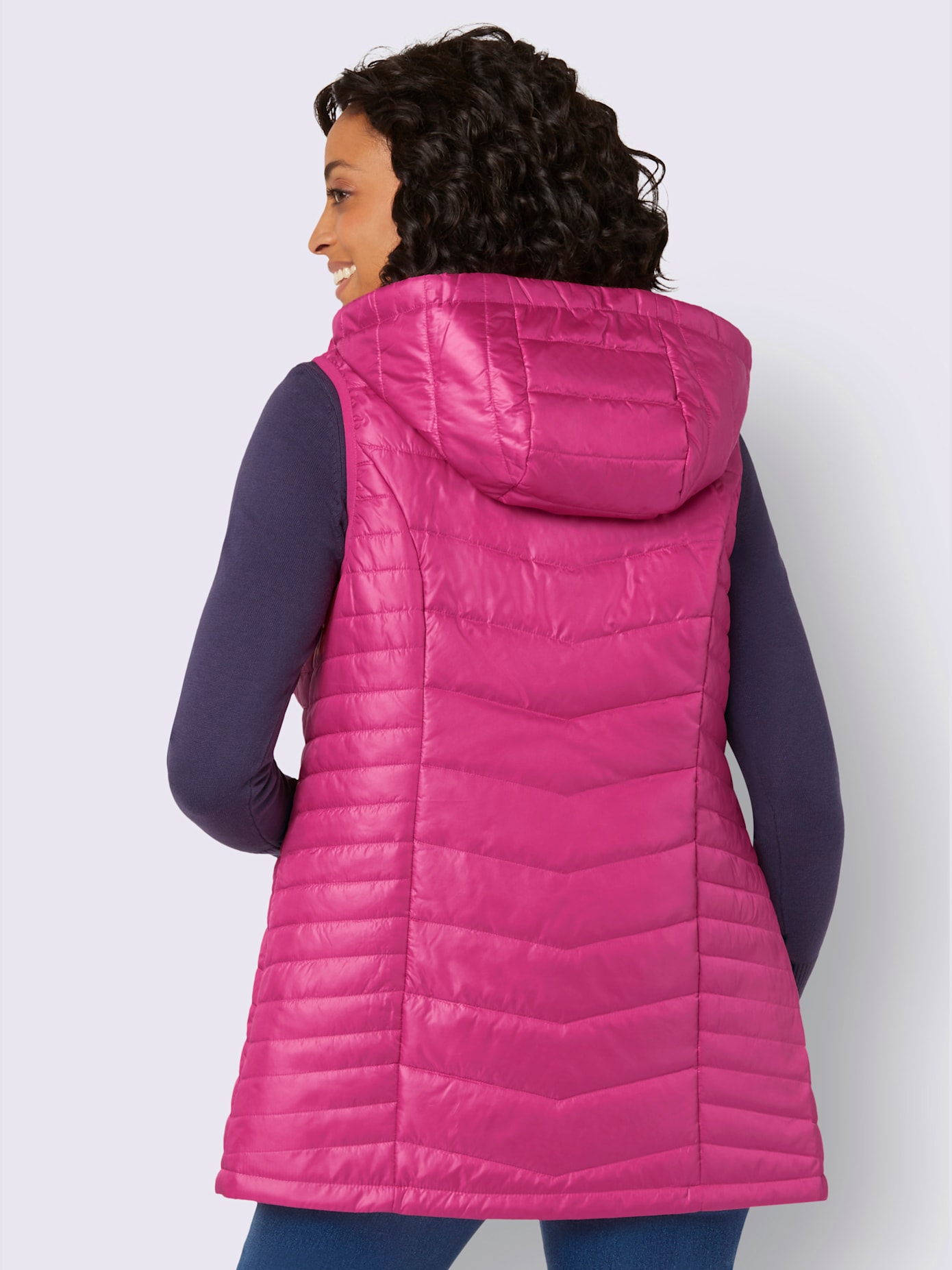 Gilet matelassé long coupe longue tendance