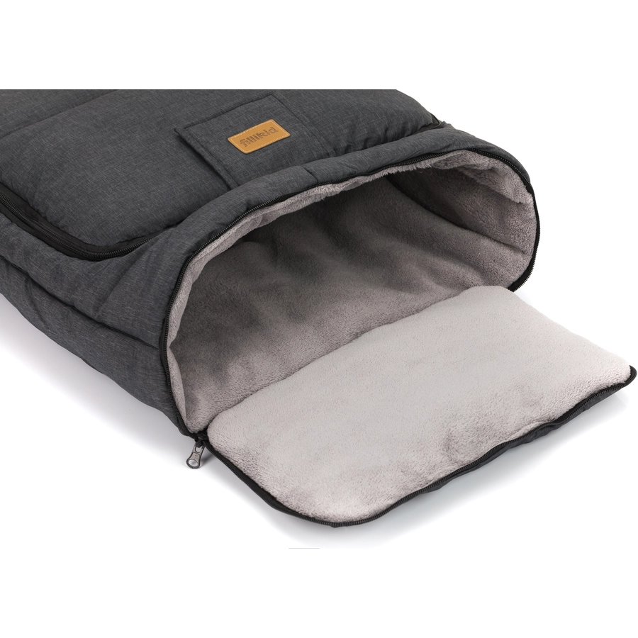 fillikid Winterfußsack Peak Dunkelgrau Melange